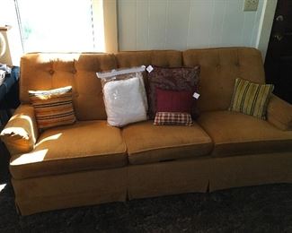 Retro Sleeper Sofa & a Hand Knitted KIng Size Spread