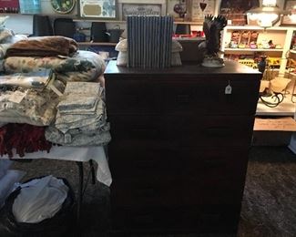 Chest of Drawers, Eagle Figurine, & Time Life Civil War Books