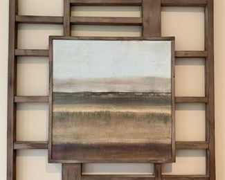 5. Abstract Artwork in Ladder Frame (31" x 39")