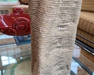 13. Ceramic Rope-Like Vase (13")