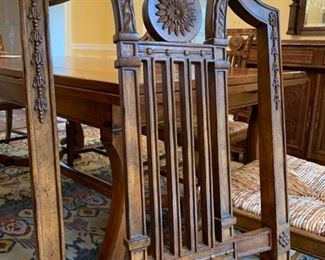 32. 6 Maitland Smith Carved Side Chairs (22" x 22" x 39")