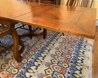 31. Henredon Acquisition Plank Top Dining Table w/ 2-20" Refractory Leaves (40" x 72" x 31")