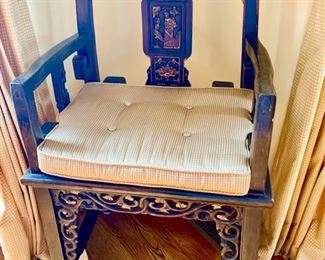 52. Pair of Asian Chairs w/ Gilt Accent