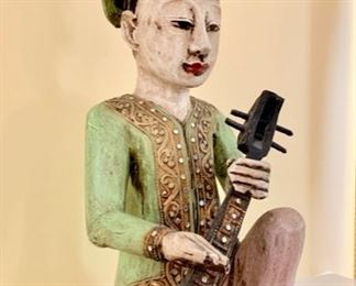 50. Pair of Thai Musical Figurines (17")