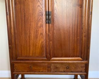 66. Asian Armoire 2 Door, 4 Drawer (41" x 21" x 58")
