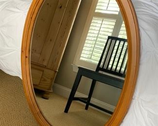 78. Pine Framed Oval Mirror (26" x 36")