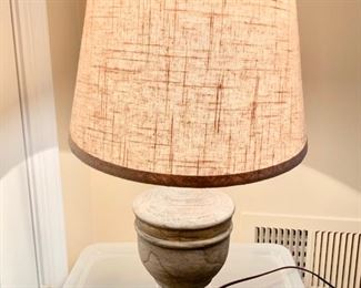 87. Rustic Grey Urn Lamps (25")