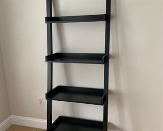 92. Black Leaning Bookshelf (25" x 14" x 72")