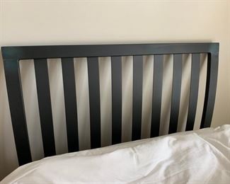 91. Room & Board Black Metal Twin Bed