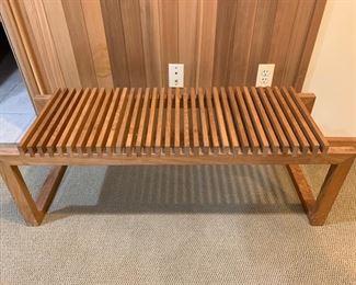 97. Teak Bench (8" x 16" x 17")
