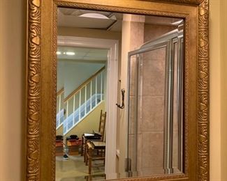101. Beveled Mirror w/ Gilt Frame (22" x 26")