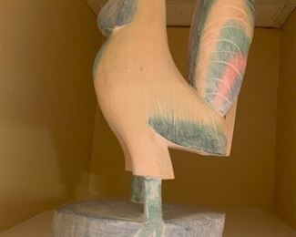 102. Pastel Painted Indonesian Rooster (16" ht)
