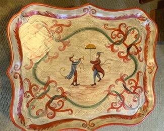 104. Hand Painted Tray Top Table (31" x 26" x 20")