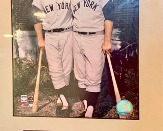 109. NY Yankees Photo Collage Mickey Mantle and Roger Maris; Lou Gehrig and Babe Ruth; Alex Rodriguez and Derek Jeter (34" x 20")