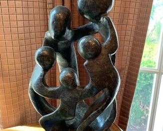 129. Contemporary Sculpture of Family (15")
