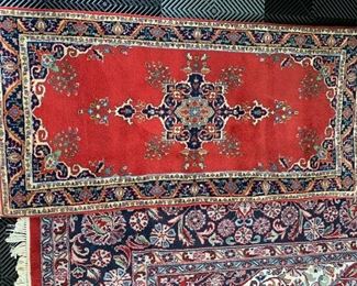 Navy & Red Oriental Runner (24" x 48")