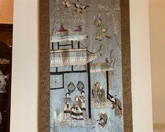 Beautiful Chinese silk wall hanging https://ctbids.com/#!/description/share/232097