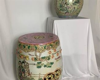 Chinese ceramic stool and ginger jar https://ctbids.com/#!/description/share/232111