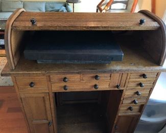 Watchmakers Oak Rolltop Desk