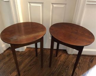 pair of oval side tables 26W x 16D x 24H