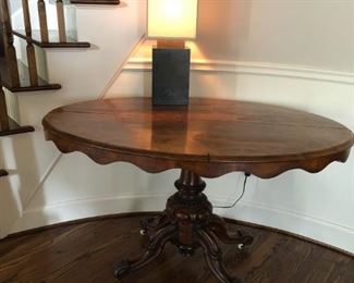 Victorian Oval Walnut Table