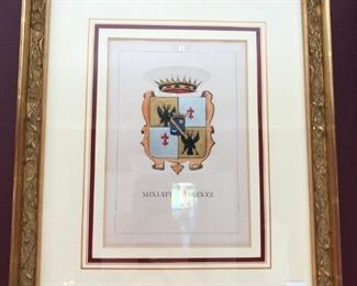 Framed Coat of Arms - Firenza