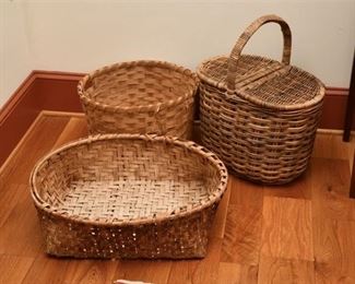 12. Trio of Vintage Woven Utility Baskets