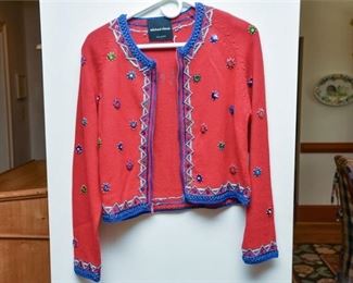34. Nice Womens Size S MICHAEL SIMON NY Designer Sweater Jacket
