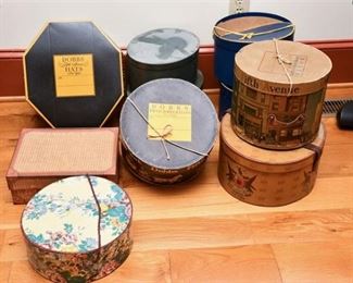 50. Grouping of Vintage Hat Boxes