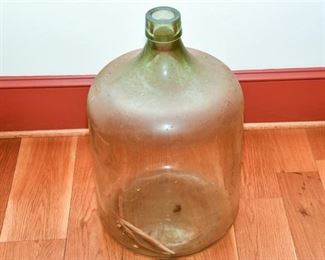 Nice Antique Large Aqua Glass DemiJohn Bottle