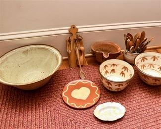 Various Ceramic Artisan Pottery Serving Bowls Dishes