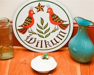 Hand Painted Pennsylvania Dutch Sign wExtras