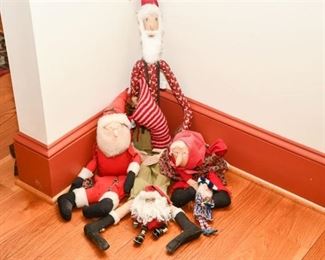 Mixed Lot Christmas Santa Character Dolls