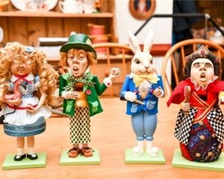 Whimsical Lot of Four 4 Alice In Wonderland Characters