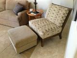 Wonderful chair and ottoman! Custom designed and very comfortable!