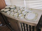 Minton Stanwood China made in England. This set includes SIX TOTAL 6-piece serving set, Serving Platter and Serving Bowl. Unique and Fabulous!