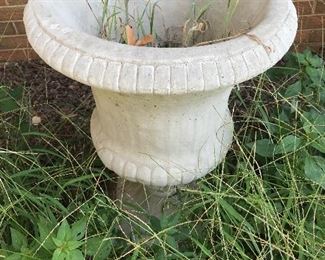 #19 Concrete Pedestal Planters $20 Each
Two are Matching  