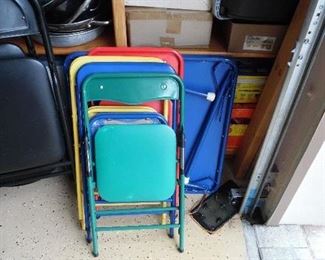 Children's set, folding table and 4 chairs moved to patio