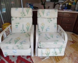 Cane Reclining chairs (may have 4 in total?)