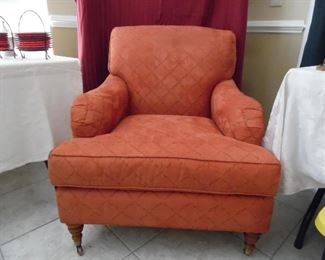 Really comfortable arm chair, Orangey/Coral upholstery