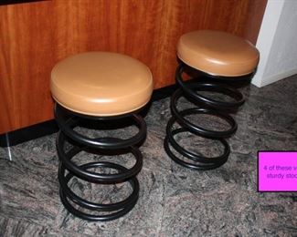 4 Sturdy Corkscrew Stools