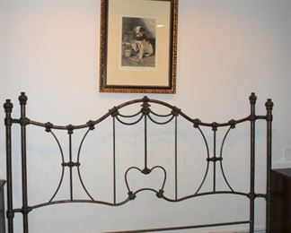 Metal Bed Frame and Art