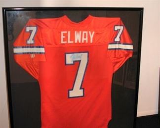 Framed Elway Jersey