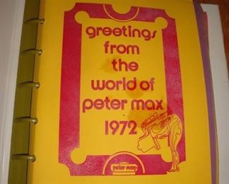 1972 Greeting from the World Peter Max Greeting Card Sales Sampler Binder.
