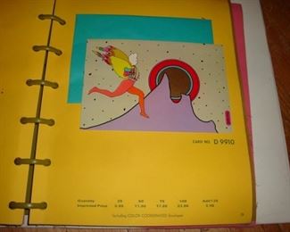 1972 Greeting from the World Peter Max Greeting Card Sales Sampler Binder.