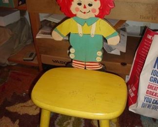 Raggedy Ann children's stool or seat