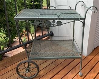 Wrought Iron Bar Cart