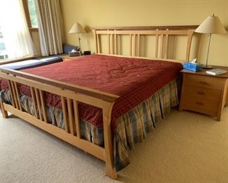 McKinnon Shinto style King Bed with mattress