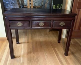 Entry table with storage drawers