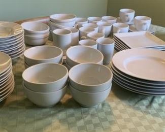 Pottery bard dishes and mugs